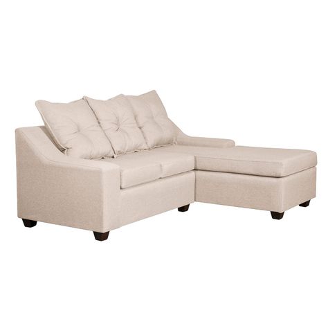  Seccional Viena 3 cuerpos  Derecho Tela Beige 195x 155 x90-2