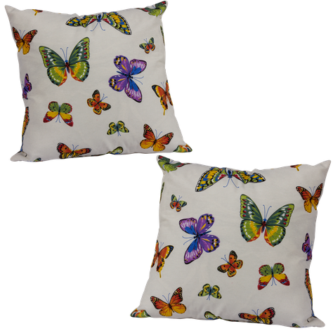 Set 2 Cojines Lona Española Farfalle 50x50 Morado-0