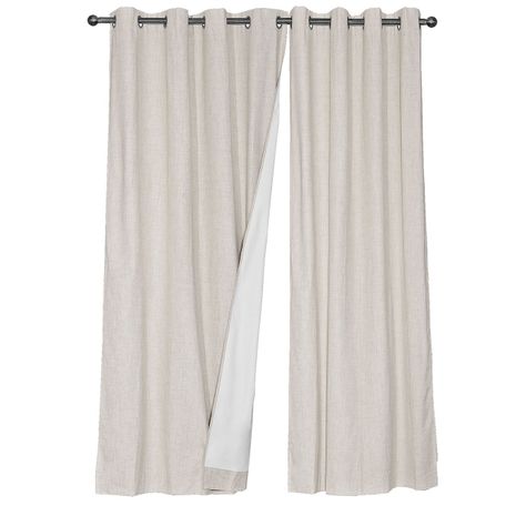 Set Cortina Masel B.O Lino Blanca 140 x 225-1