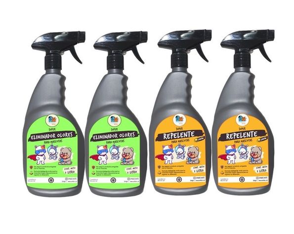 Kit Eliminador Olores + Repelente Para Perros Gatos 1 Litro-0