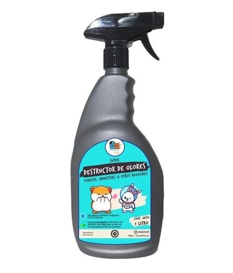 Kit Eliminador De Olores + Limpiador Hamster Cuy Conejo 1lt-1