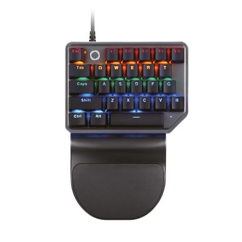 Teclado Gamer Una Mano Nibio One Mecanico Luces Rgb Switch-0