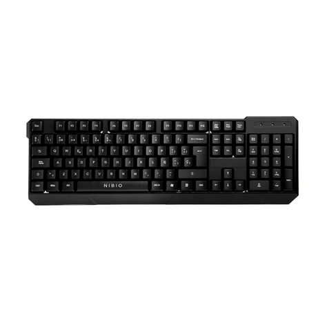 Kit Teclado Nibio Strike + Audífonos Nibio Zigma Blanco-1