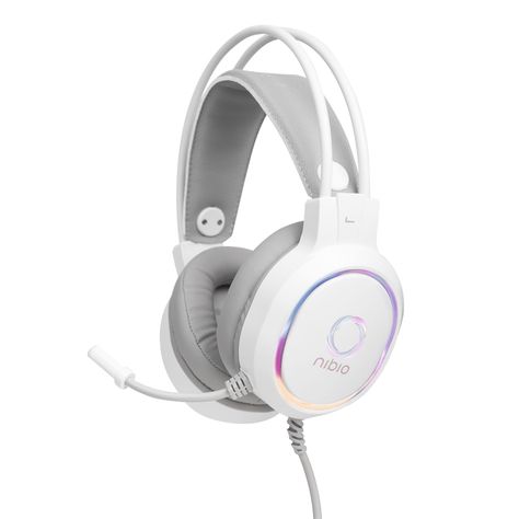 Audífono Gamer Nibio Zigma PC PS XBOX Blanco RGB-0