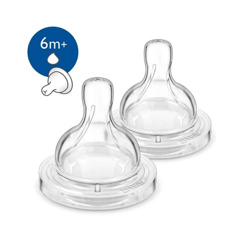 Tetina Avent Natural 6m+ Flujo Espeso Anticólicos Libre BPA-0