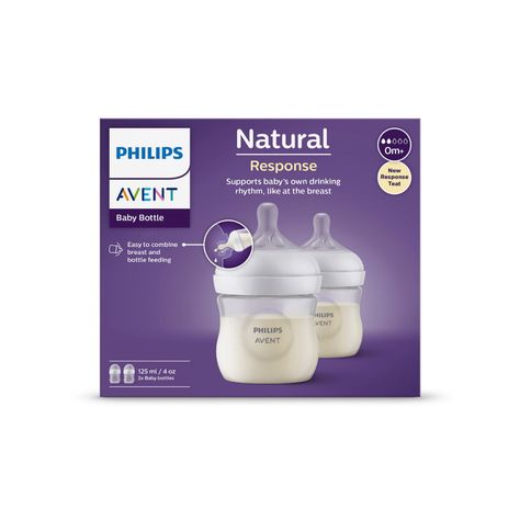 Set Mamadera Natural Response 0m+ 125ml Libre BPA 2UN -3