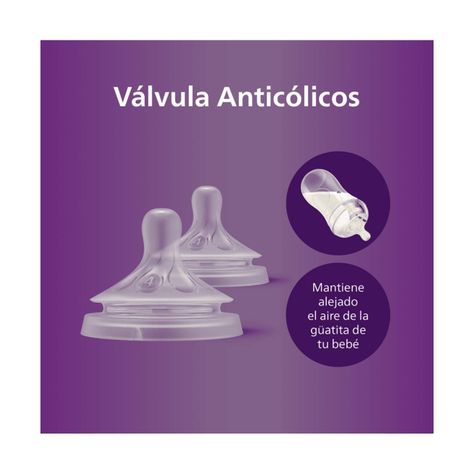 Tetina Natural Avent SCY964/02 3m+ Flujo rápido-3