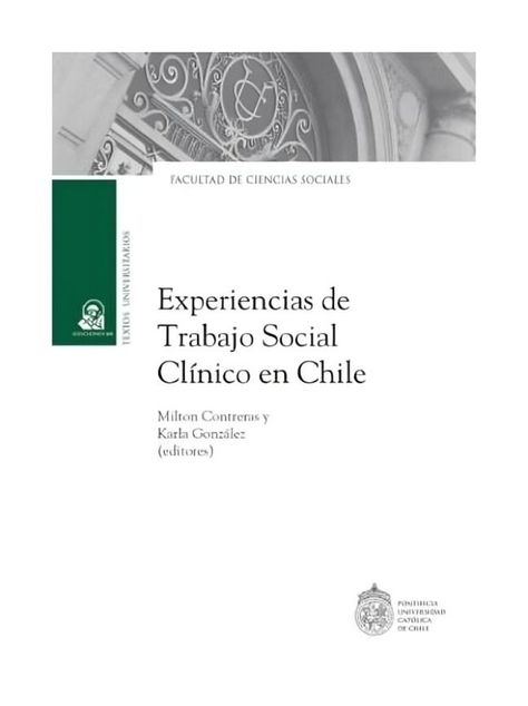 EXPERIENCIAS DE TRABAJO SOCIAL CLÍNICO EN CHILE | MILTON C-0