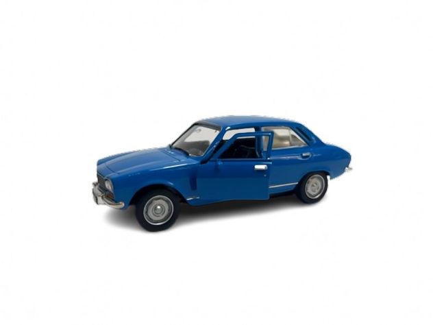 PEUGEOT 504 DE 1975 AZUL MINIATURA WELLY ESCALA-0
