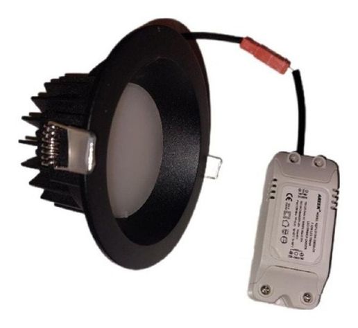 Panel Led Circular 10w Empotrado Negro Cl-2