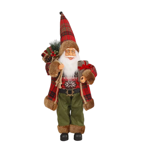 Viejo Pascuero Muñeco De Navidad 50 Cm Rojo Adorno-0