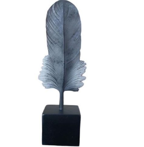 Totem Decorativo Diseño Pluma Color Dorado 60 Cm B38-1
