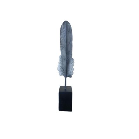 Totem Decorativo Diseño Pluma Color Dorado 60 Cm B38-2