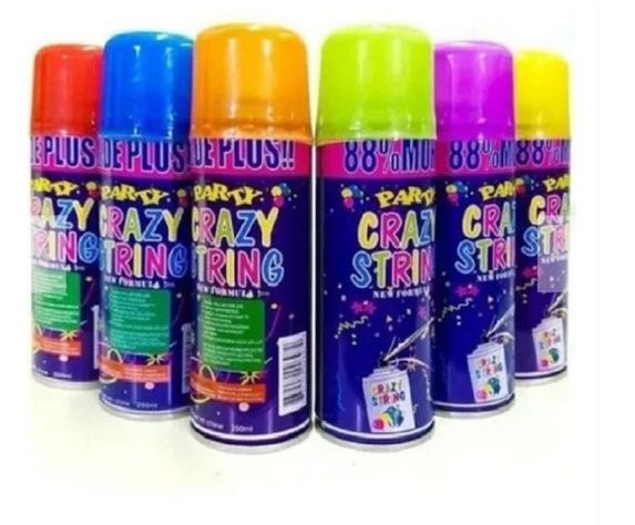 Pack De 6 Serpentinas Spray De Colores Surtidos-2