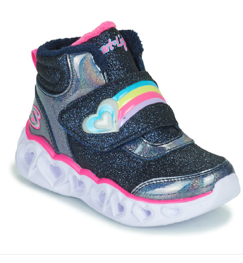 Botín Skechers Heart Lights Brilliant Rainbow  Cod370 Azul-1