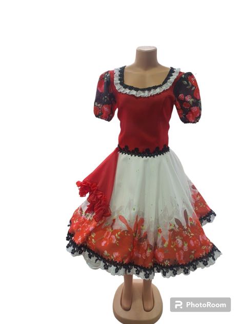 VESTIDO DE HUASA, FIESTAS PATRIAS CHILE, Rojo Juvenil-1