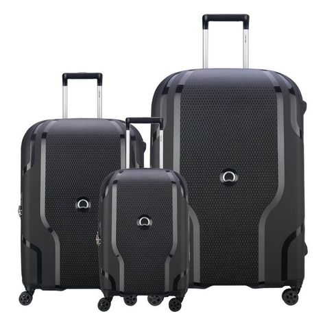 SET DE 3 MALETAS EXPANDIBLES XL DELSEY CLAVEL NEGRO-0