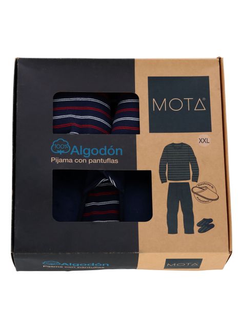 Pijama Largo Azul Mota -2