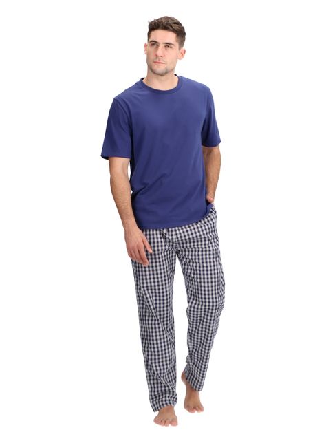 Pijama Algodón Manga Corta Mota-1