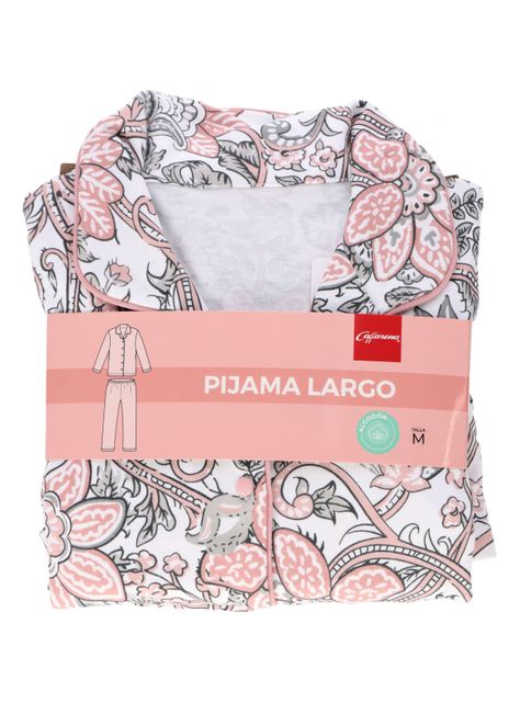 PIJAMA LARGO ALGODÓN CAFFARENA PALO ROSA-6