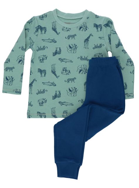 Pijama manga larga 2 piezas Algodón Niño Mota-0