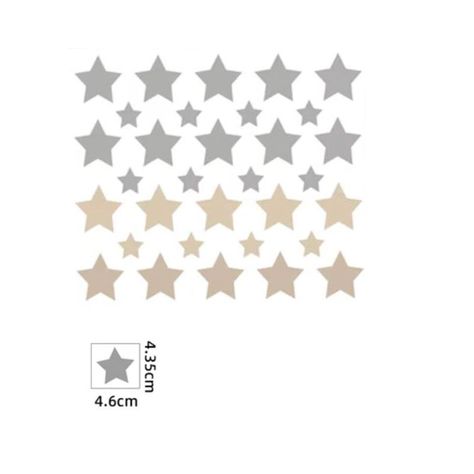 Oso, zorro y estrellas, vinilo deco muro dormitorio infantil-2