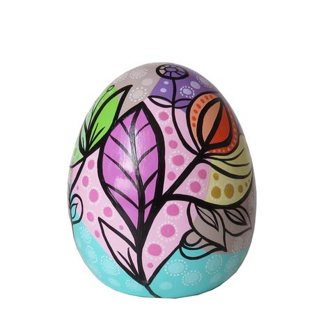 Huevo decorativo de cerámica 15cm-0