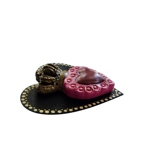 Cuadro corazón corona decorativo -1