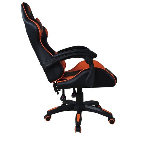 Silla Gamer Kaos Ergónomica Naranja y Negra-5