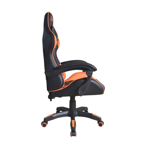 Silla Gamer Kaos Ergónomica Naranja y Negra-4