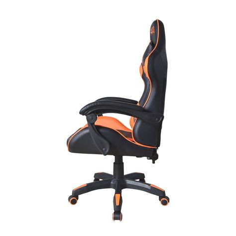 Silla Gamer Kaos Ergónomica Naranja y Negra-3