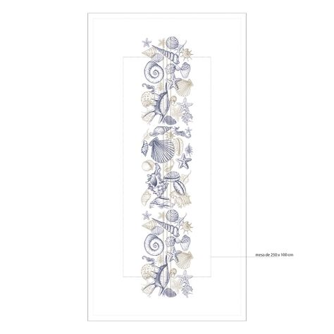 Mantel Velo Organza  Bahía Azúl - 180 x 300 cm-0