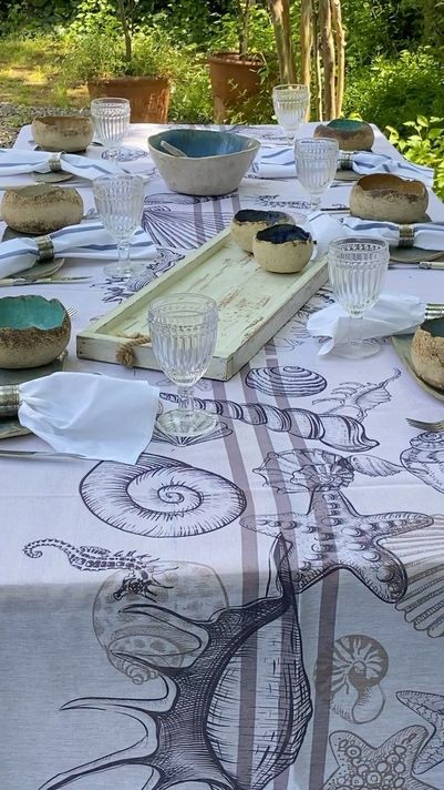 Mantel Velo Organza  Bahía Azúl - 180 x 300 cm-1