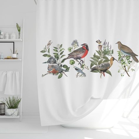 Cortina de Baño Pajaros Nativos-1