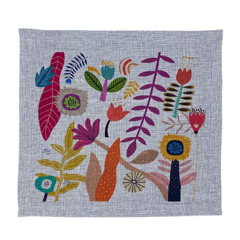 Set  de Individuales, Gris Claro, Petalos-0