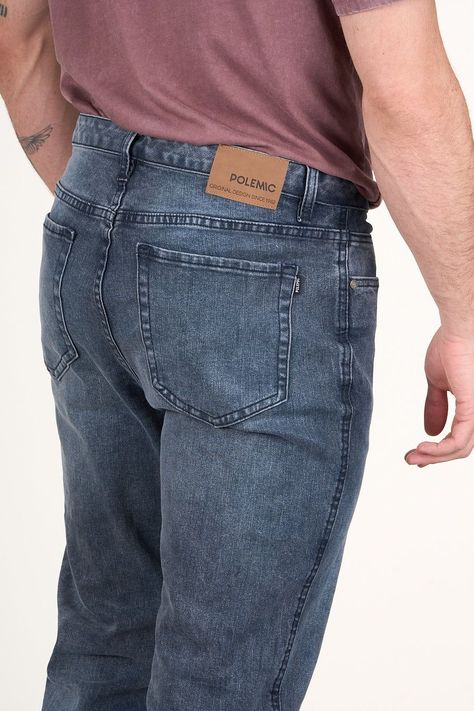 Jeans Denim Slim Fit Gris wi4732 Polemic-1