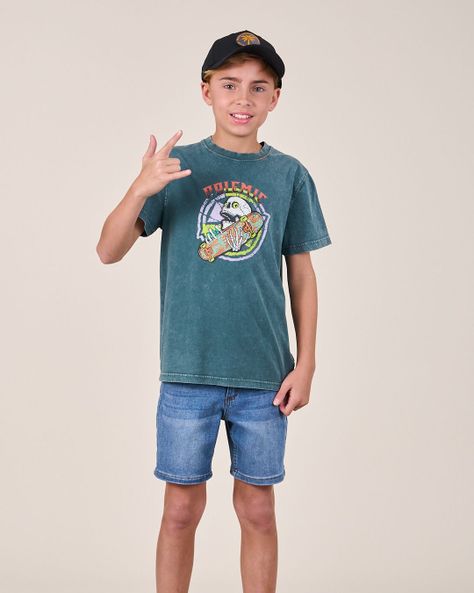 Polera procesada manga corta 1154 niño Polemic-0