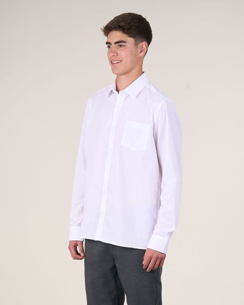 Camisa Escolar Slim Blanca CP1720 Polemic-5