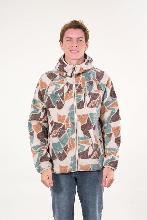 Poleron Mini sherpa full cierre y gorro Crudo wi8312 Polemic-1
