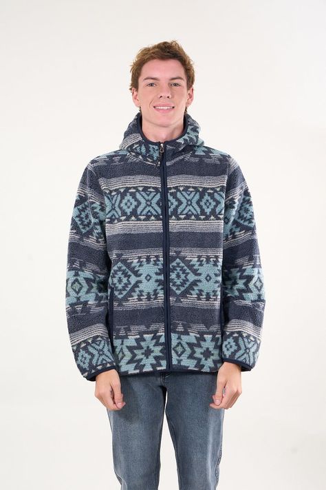 Poleron Mini sherpa full cierre y gorro Azul wi8313 Polemic-0