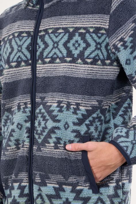 Poleron Mini sherpa full cierre y gorro Azul wi8313 Polemic-1