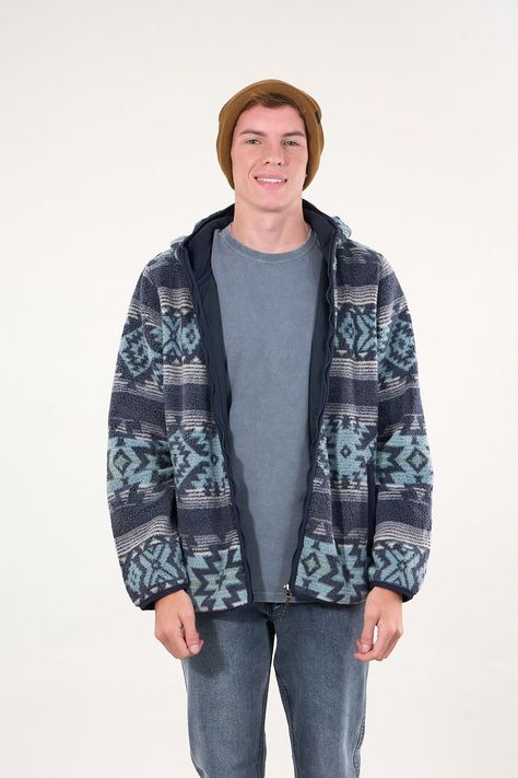 Poleron Mini sherpa full cierre y gorro Azul wi8313 Polemic-2