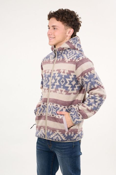 Poleron Mini sherpa full cierre y gorro Crudo wi8313 Polemic-3