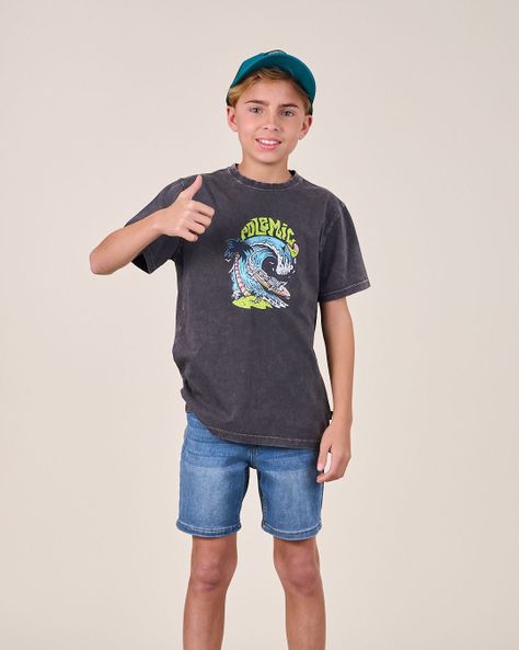 Polera manga corta Surf Up 1159 niño Polemic-4