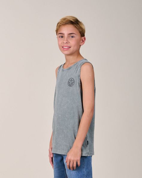 Polera Musculosa procesada Classic 1197 niño Polemic-3