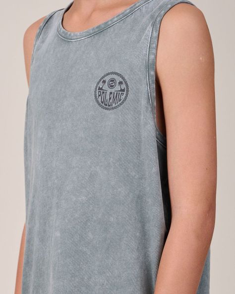 Polera Musculosa procesada Classic 1197 niño Polemic-4