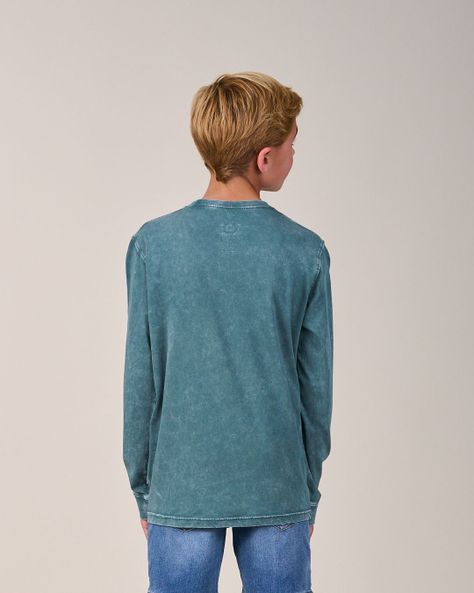 Polera procesada manga Larga 6110 niño Polemic-1