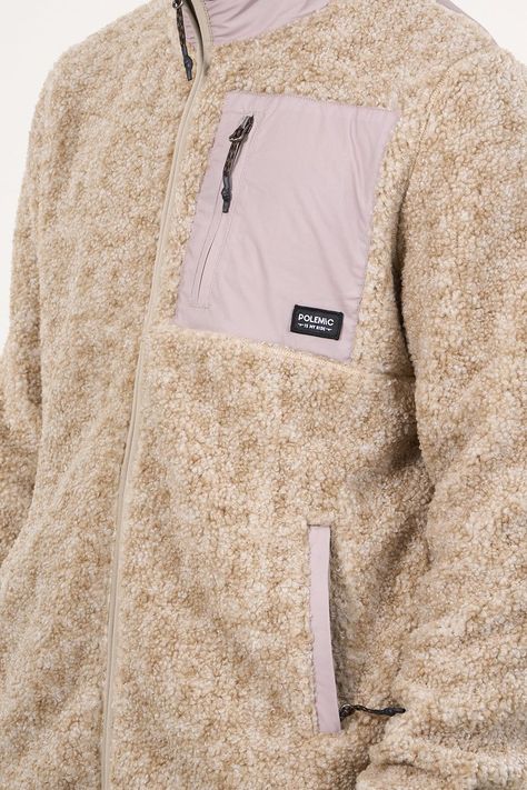 Poleron Polar Sherpa Bonded con cierre Beige wi8316 Polemic-1