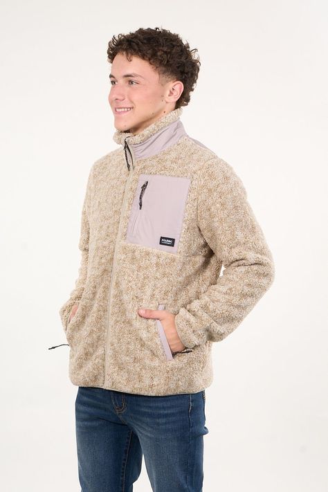 Poleron Polar Sherpa Bonded con cierre Beige wi8316 Polemic-3