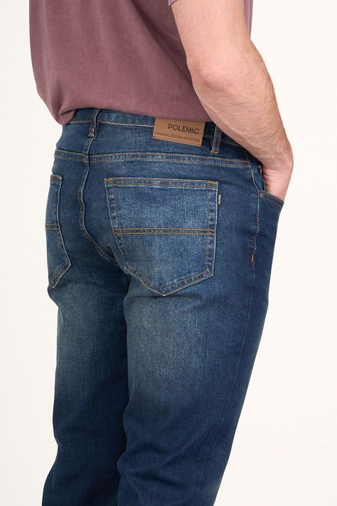 Jeans Denim Slim Fit Azul wi4733 Polemic-1